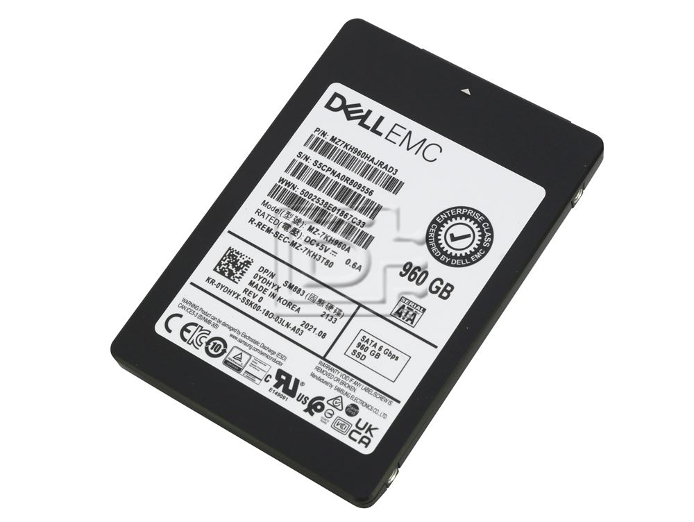 Dell SM883 960GB 6G 2.5INCH MU (0YDHYX-RFB) thumbnail