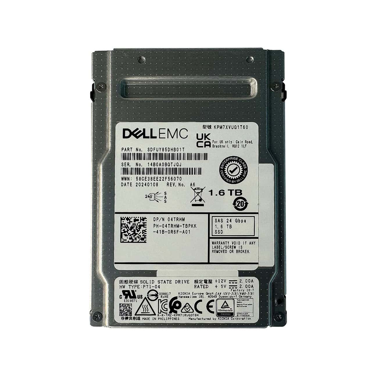 Dell 1.6TB 2.5-inch SAS solid (4TRHM-RFB) thumbnail