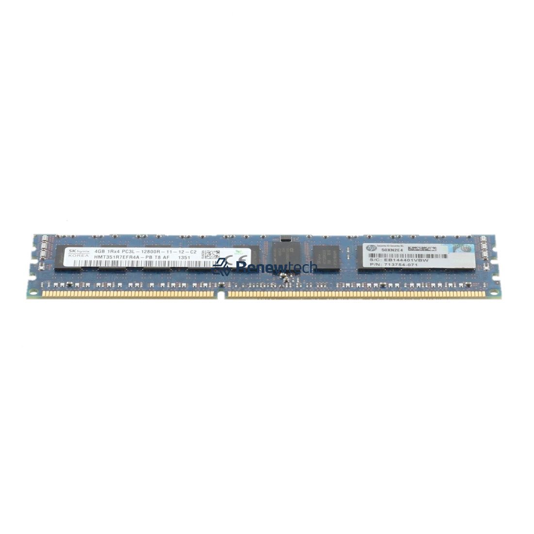HPE 4GB (1X4GB) PC3L-12800R-11KIT (713981-B21) thumbnail