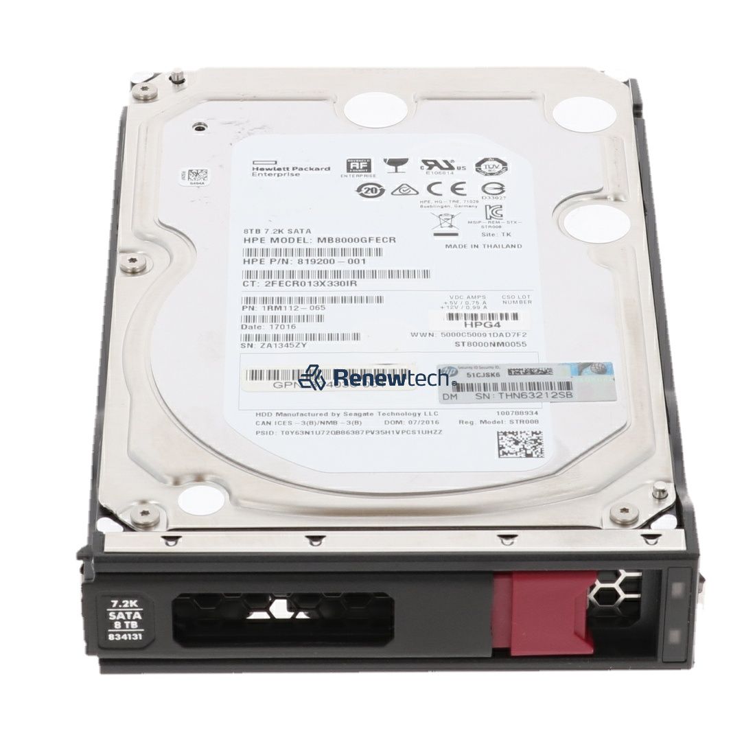 HP 8TB SATA 12Gb/s 7.2K 512e SFF (834131-001-RFB) thumbnail