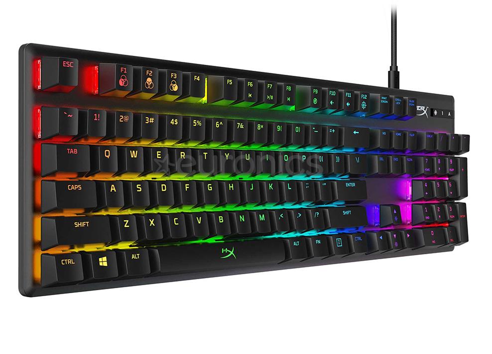 Kingston HyperX Alloy Origins, wired, USB, mechanical switch, QWERTY, RGB LED, (HX-KB6BLX-US) thumbnail