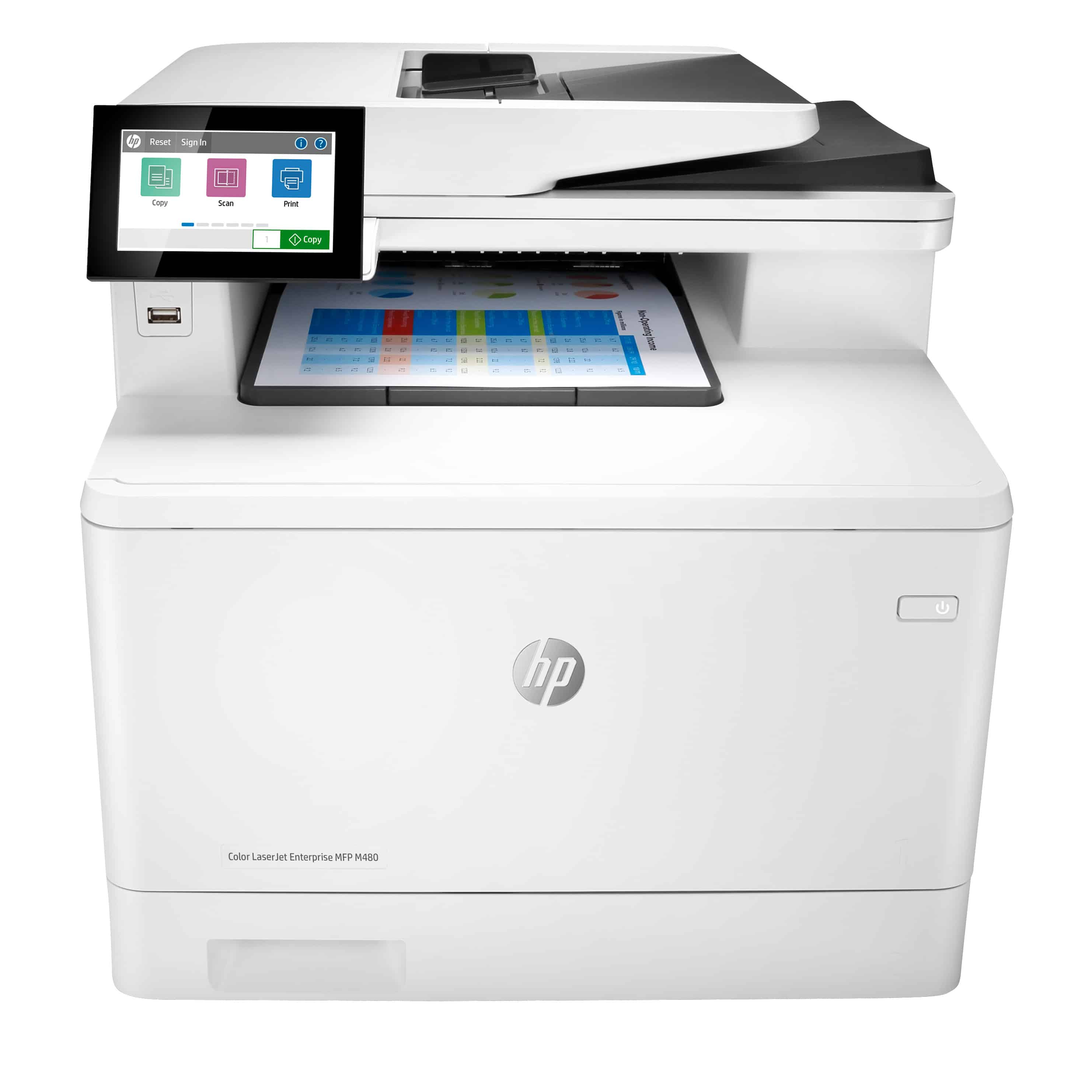 HP Color LaserJet Enterprise LaserJet Enterprise M480f Multifunction Kleur Printer, Alleen Ethernet; Kopieerapparaat, scanner (3QA55A) thumbnail