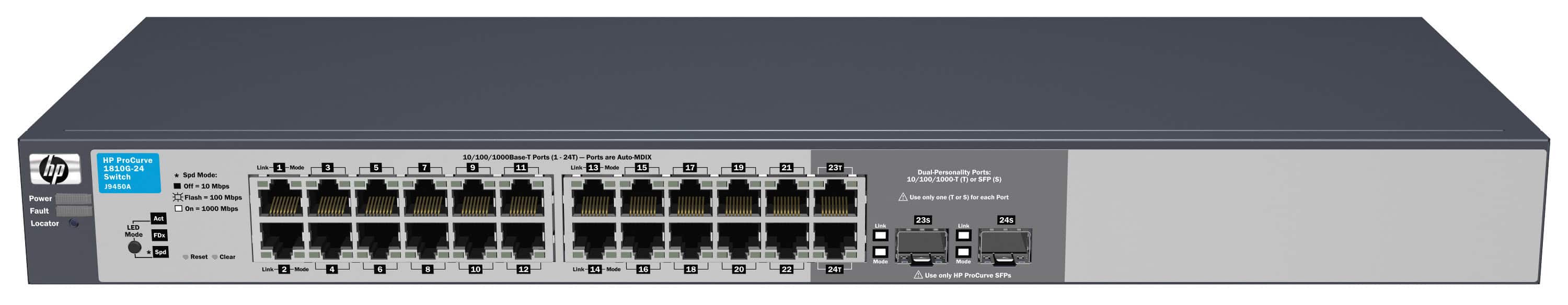 HP ProCurve 1810G-24 Switch (J9450A-RFB) thumbnail