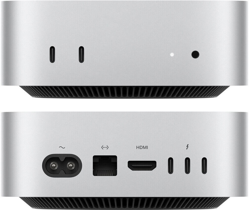 Apple Mac Mini Z1CF M4 10C CPU/10C GPU/16C N.E. 16GB 1TB SSD Gbit Eth DE Silber (CZ1CF-002000) thumbnail
