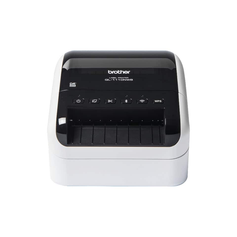 Brother QL-1110NWB labelprinter Direct thermisch 300 x 300 DPI 110 mm/sec Bedraad en draadloos Ethernet LAN DK Wifi Bluetooth (QL1110NWBZW1) thumbnail