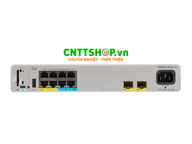 Cisco Catalyst 9000 Compact Switch 8 port PoE (C9200CX-8P-2XGH-A) thumbnail
