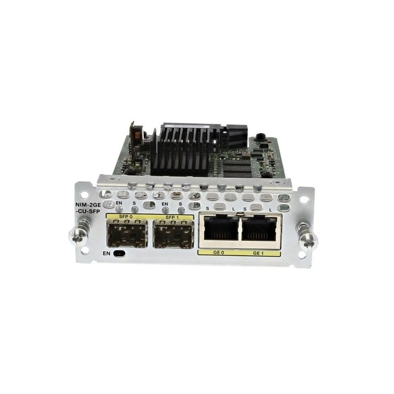 Cisco WAN Network Interface Module - Expanzní modul - combo Gigabit SFP x 2 - pro Cisco 44 (NIM-2GE-CU-SFP=) thumbnail