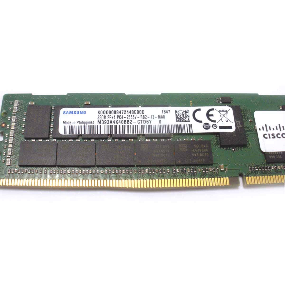 CISCO 32GB (1*32GB) 2RX4 PC4-25600AA-R DDR4-3200MHZ RDIMM (UCS-MR-X32G2RW) thumbnail