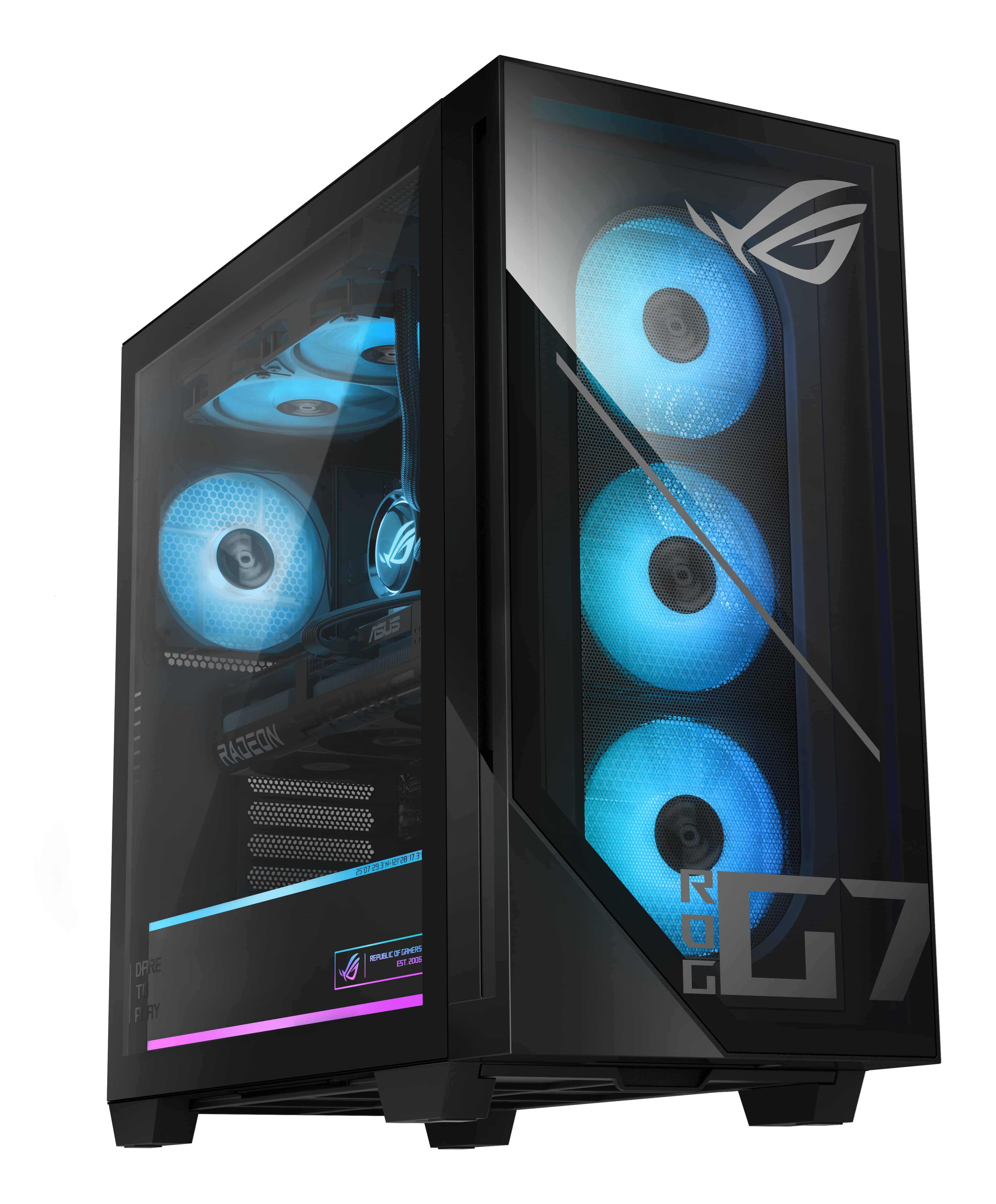 ASUS ROG G700 GM700TZ-R8700F092W AMD Ryzen™ 7 8700F 32 GB DDR5-SDRAM 2 TB SSD NVIDIA GeForce RTX 5070 Ti Windows 11 Home Tower PC Zwart (90PF05T1-M00T50) thumbnail