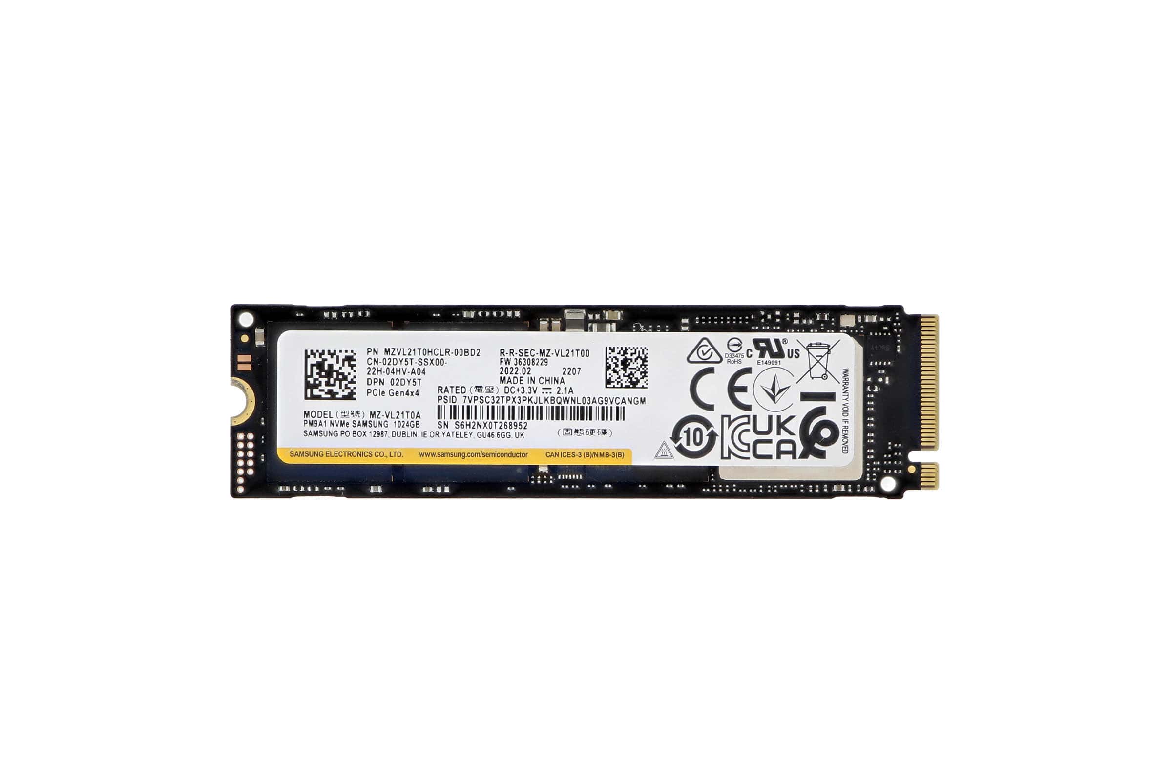 Dell SSDR,1TB,G44,80S3,SMSNG,PM9A1 (2DY5T) thumbnail