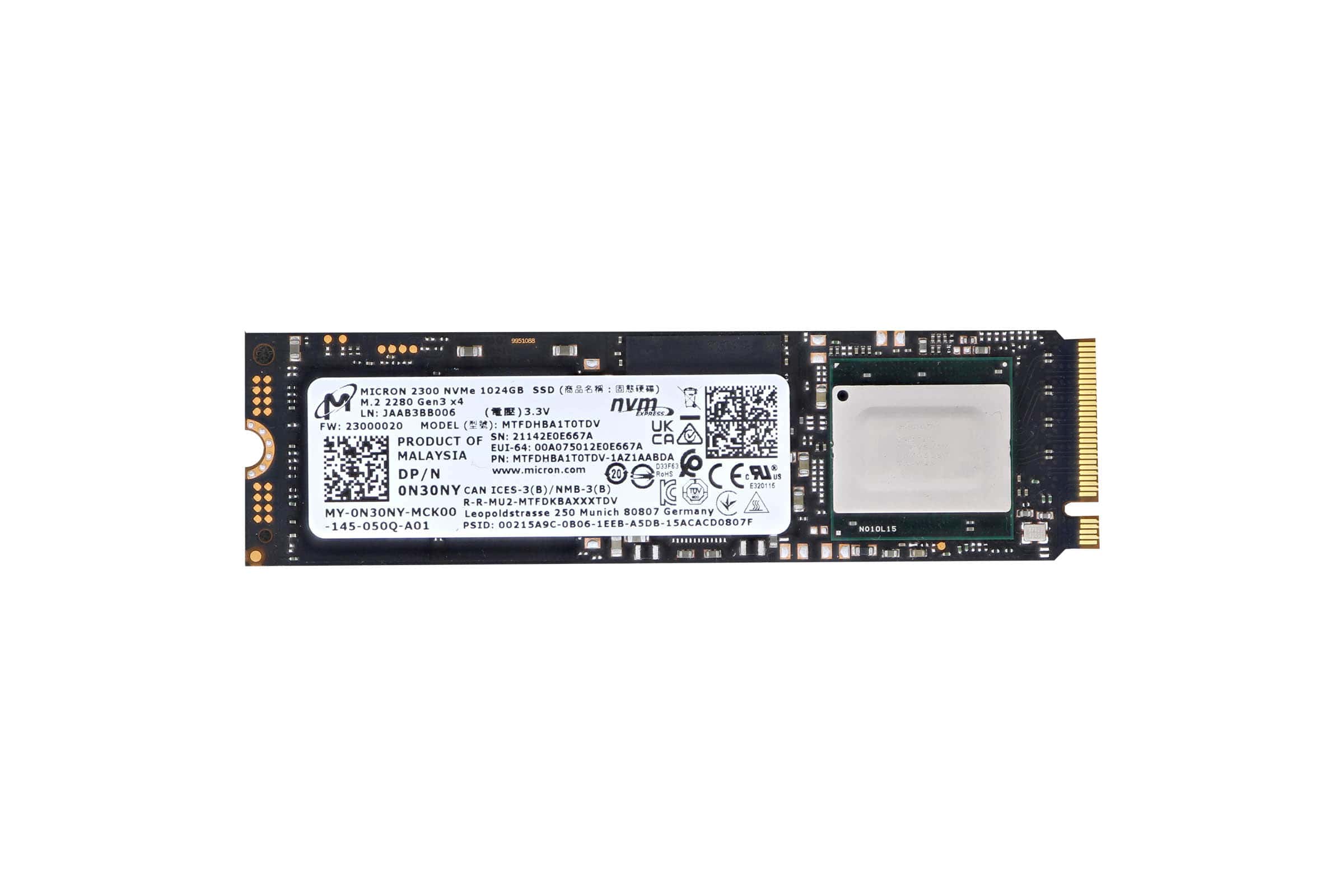 Dell 1TB PCIe 3.0 M.2 NVMe SSD (N30NY) thumbnail