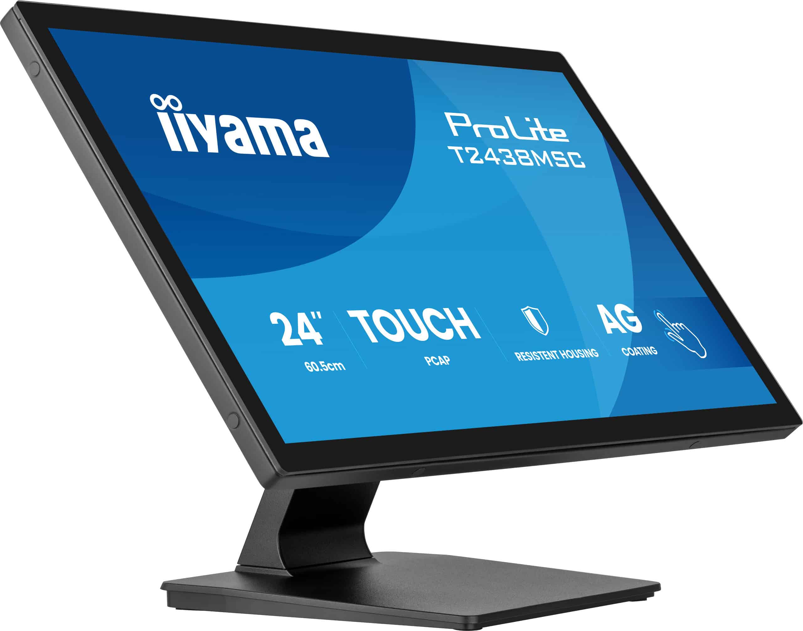 iiyama ProLite T2438MSC-B2 computer monitor 60,5 cm (23.8") 1920 x 1080 Pixels Full HD LED Touchscreen Zwart (T2438MSC-B2) thumbnail