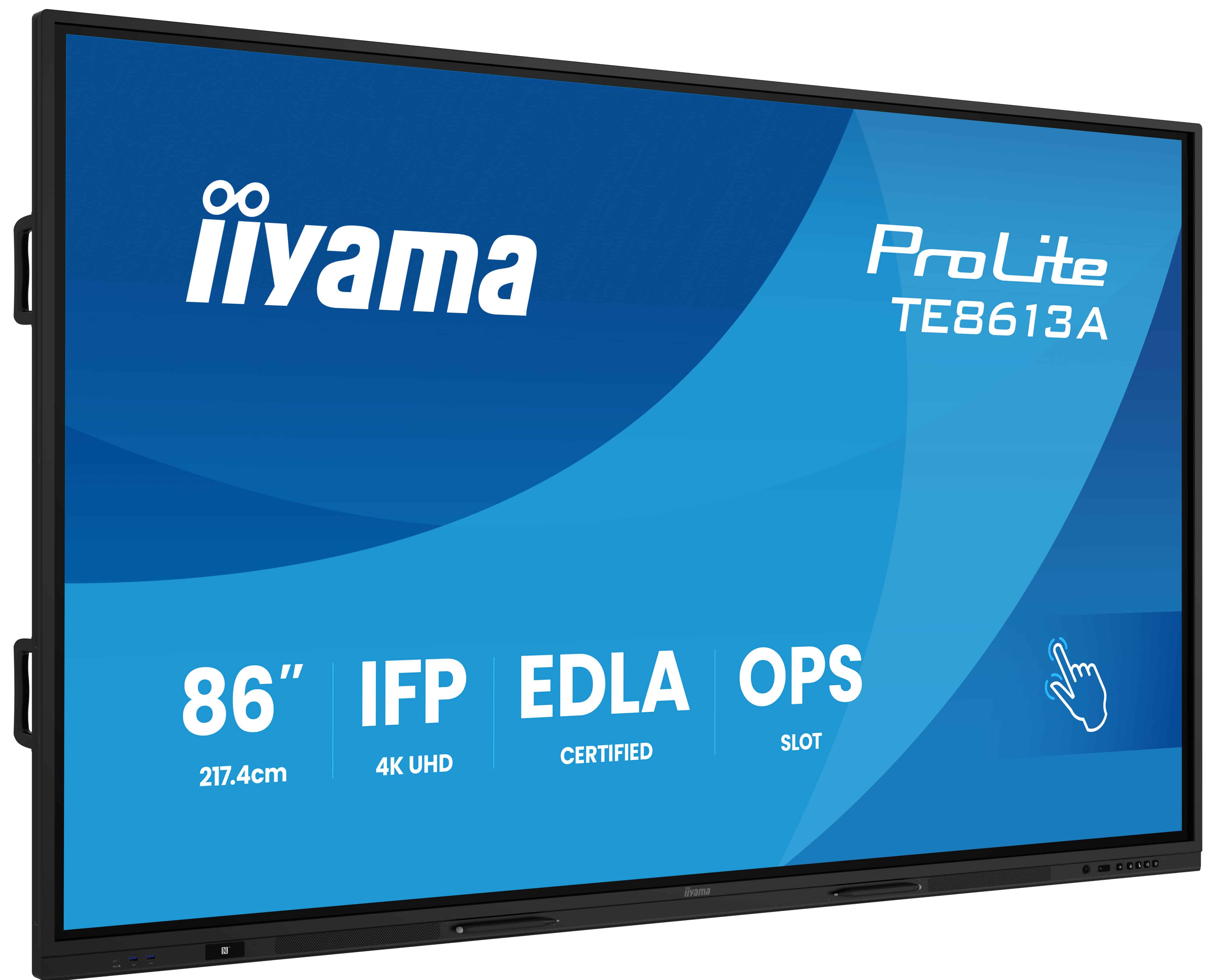 iiyama TE8613A-B2AG beeldkrant Kiosk-ontwerp 2,17 m (85.6") Wifi 500 cd/m² 4K Ultra HD Zwart Touchscreen Type processor Android 24/7 (TE8613A-B2AG) thumbnail
