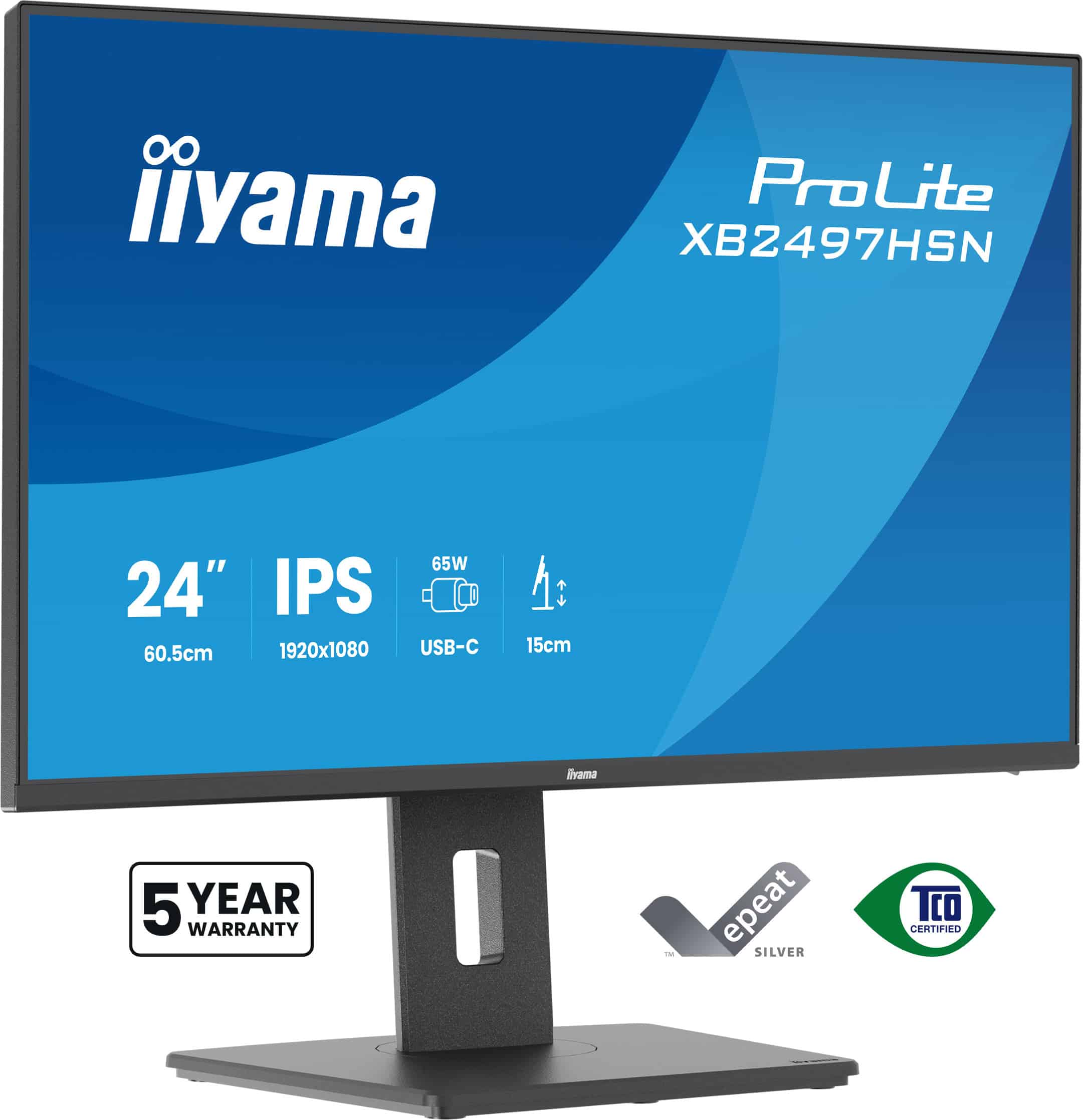 iiyama ProLite XB2497HSN-B1 computer monitor 60,5 cm (23.8") 1920 x 1080 Pixels Full HD LED Zwart (XB2497HSN-B1) thumbnail