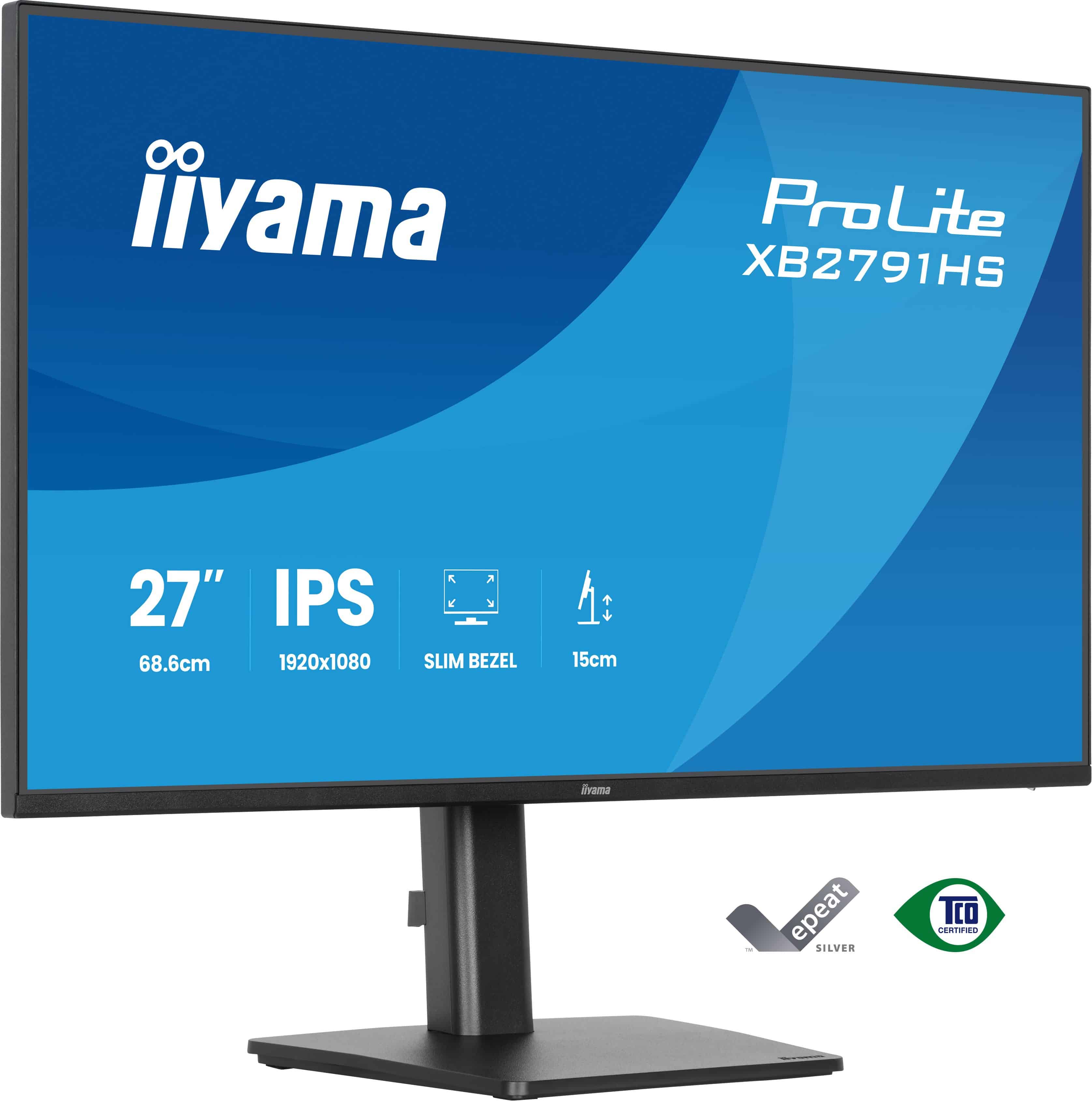 iiyama ProLite XB2791HS-B1 computer monitor 68,6 cm (27") 1920 x 1080 Pixels Full HD LED Zwart (XB2791HS-B1) thumbnail