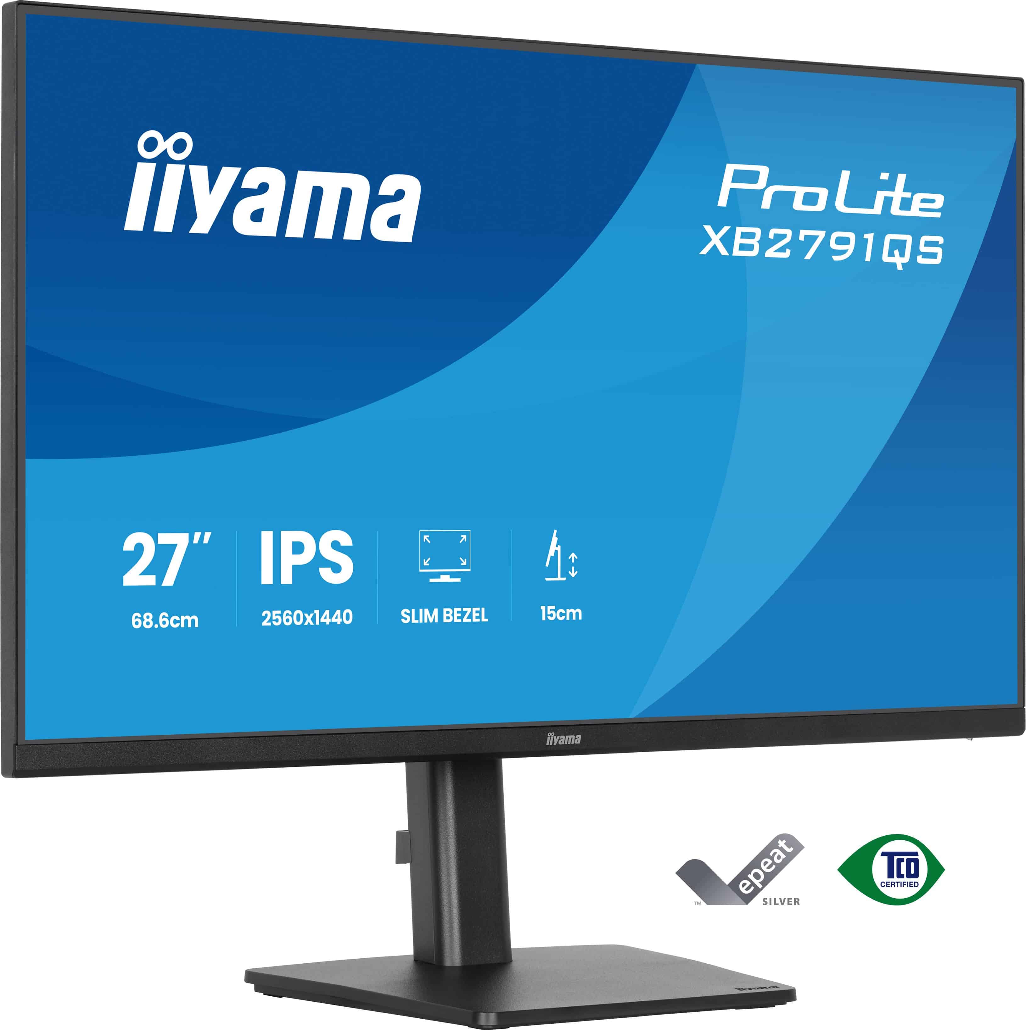 iiyama ProLite XB2791QS-B1 computer monitor 68,6 cm (27") 2560 x 1440 Pixels Quad HD LED Zwart (XB2791QS-B1) thumbnail
