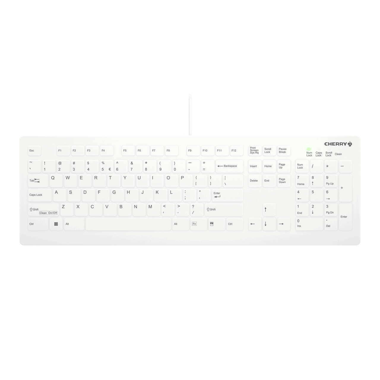 Cherry Active Key Flat Profile Hygiene Deskto (AK-C8112-US-W/PN) thumbnail