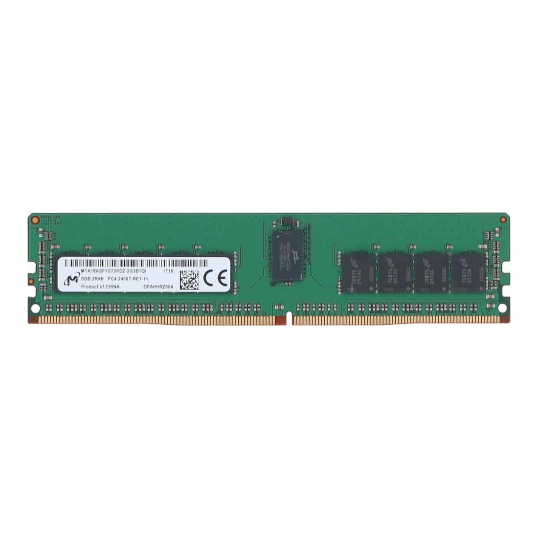 MICRON 8GB (1*8GB) 2RX8 PC4-19200T-R DDR4-2400MHZ RDIMM (MTA18ASF1G72PDZ-2G3B) thumbnail