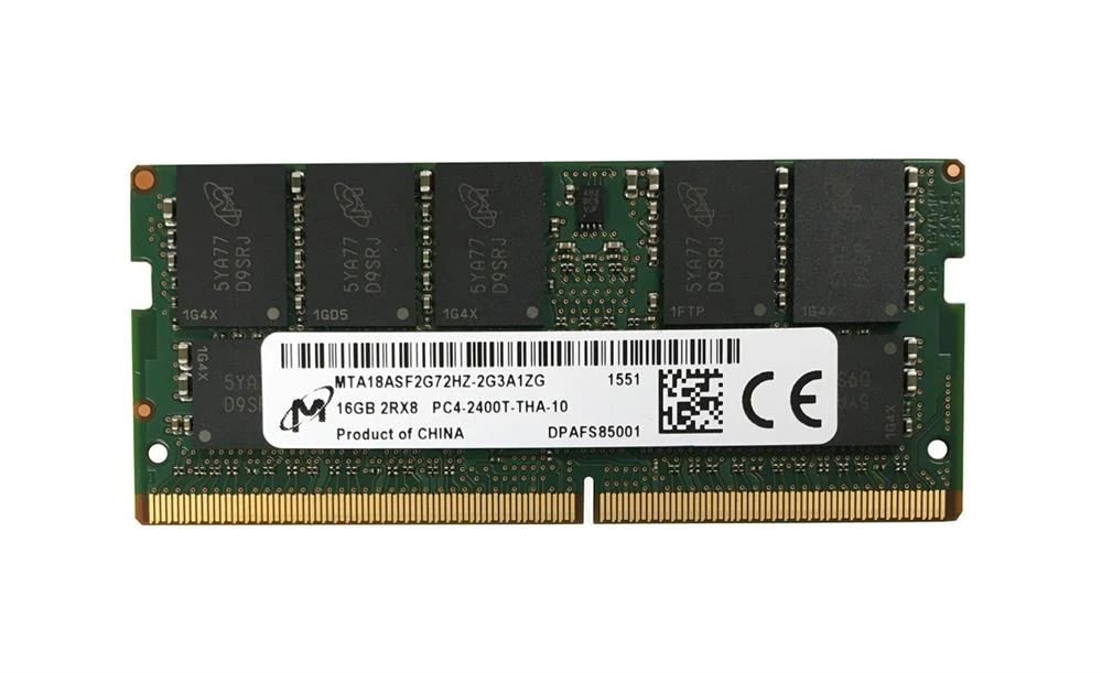 MICRON 16GB (1*16GB) 2RX8 PC4-19200T-S DDR4-2400MHZ SODIMM (MTA18ASF2G72HZ-2G3) thumbnail
