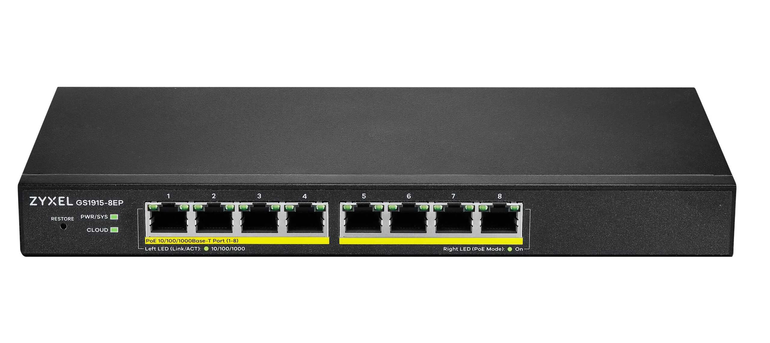 Zyxel GS1915 Series GS1915-8EP Switch (GS1915-8EP) thumbnail