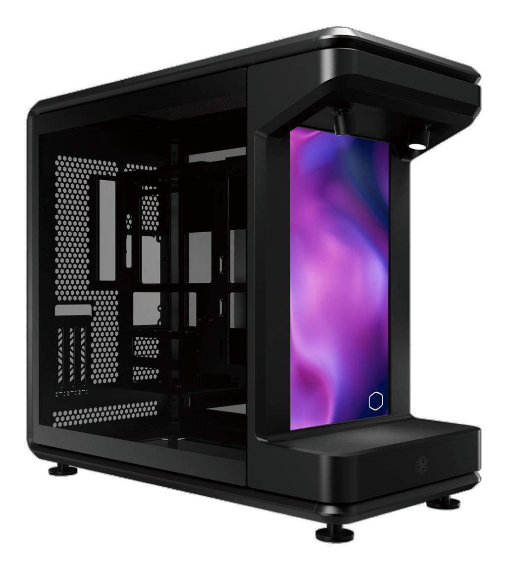 Cooler Master MasterFrame 360 Stage LCD Full Tower PC-Gehäuse Schwarz Transparent mit Display (MF360-KHNN-S02) thumbnail