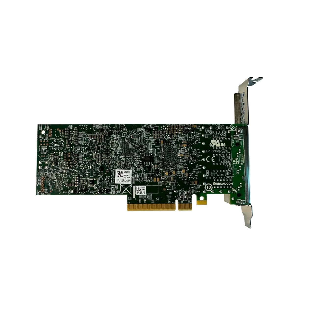 Dell Broadcom (Broadcom BCM957454-P410SDBT) 57454 5C61N Network Interface Card - 4 x RJ45 (Quad-port) - PCI Express 3.0 x8 - Ful (5C61N) thumbnail