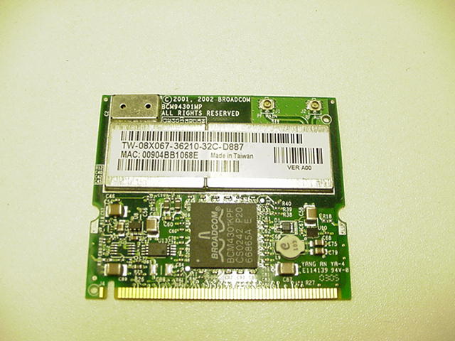 Dell 8X067 TrueMobile 1180 Laptop Wireless Card - Mini PCI - 802.11b (8X067) thumbnail