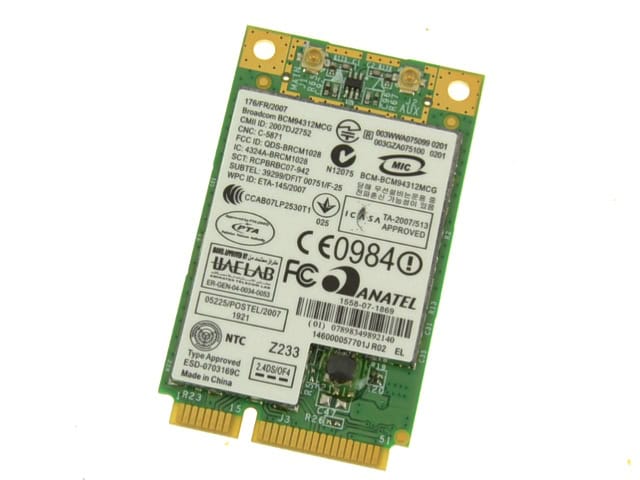 Dell M348H (Broadcom BCM94312MCG) 4312 802.11b/g Wireless LAN Mini Card Module (M348H) thumbnail