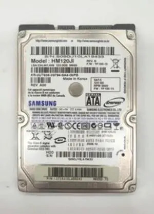Dell UT938 (Samsung HM120JI) 120 GB Internal Hard Disk Drive - 8 MB Cache - 1.5 Gbps - 2.5 Inches - SATA - 5400 RPM (UT938) thumbnail