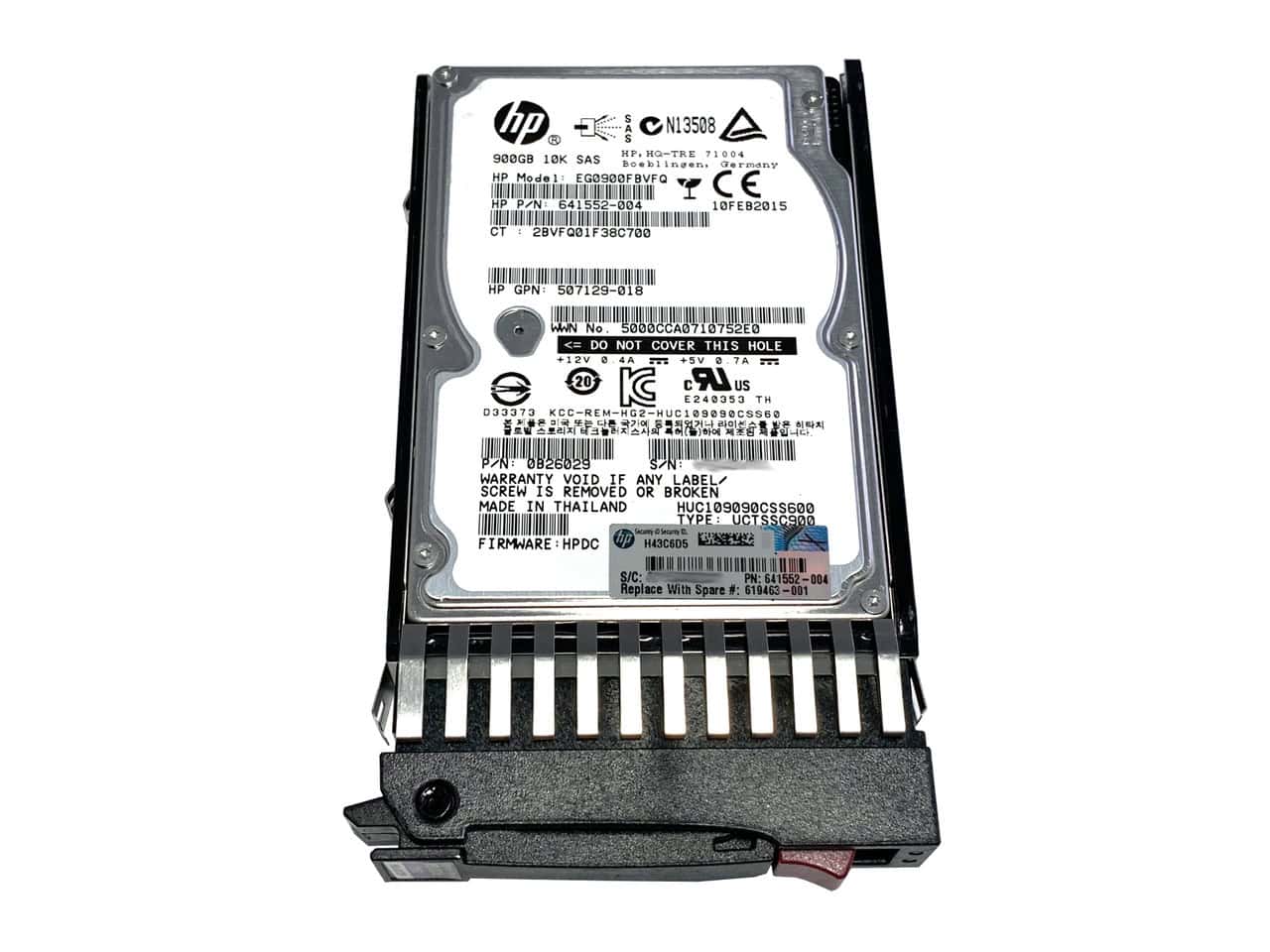 HP HD 900GB SAS 6G 10K SFFHTPI DP (619463-001) thumbnail