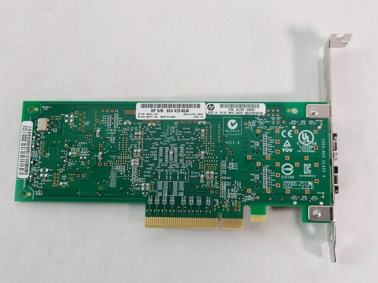 HP 82Q AJ764-63002 8 Gbps Fibre Channel Host Bus Adapter - 2-ports - PCI-E (AJ764-63002) thumbnail
