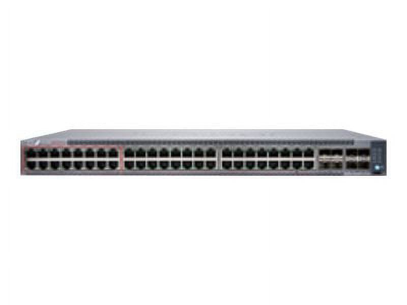 Juniper EX4100 48-Port 10/100/1000BaseT PoE+, 4x 10G SFP+ Uplink ports, 4x 25G SFP28 Stacking/Uplink ports, redundant fans, 1 AC (EX4100-48P) thumbnail