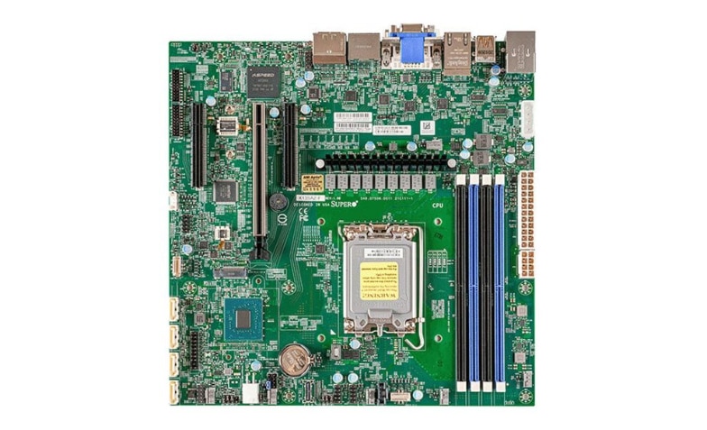 Super Micro Supermicro MBD-X13SAZ-Q-B Motherboard for Intel Core 12th Gen, Q670E, with SATA, 2x2.5GbE, M.2 Slots - Bulk Packagin (MBD-X13SAZ-Q-B) thumbnail