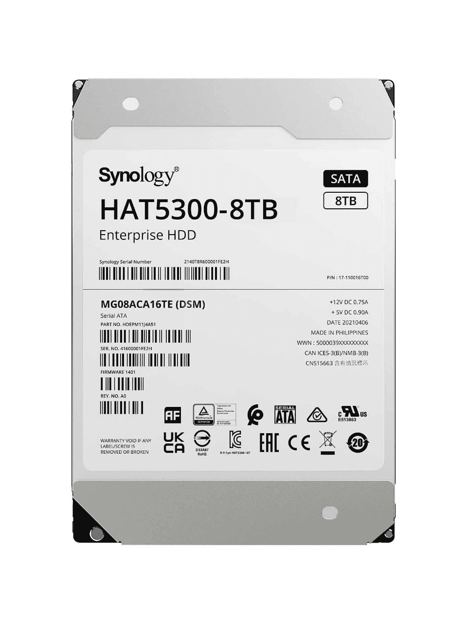 Synology HAT5300 - 3.5 - 8000GB - 7200 RPM (HAT5300-8T) thumbnail