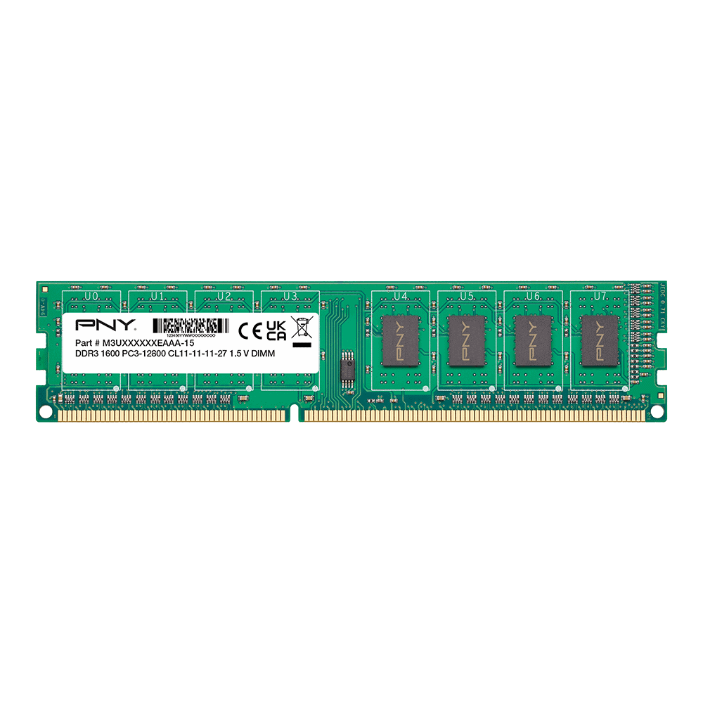 PNY DDR3  8GB PC 1600 CL11  PNY 1,5V bulk (MD8GSD31600-SI) thumbnail