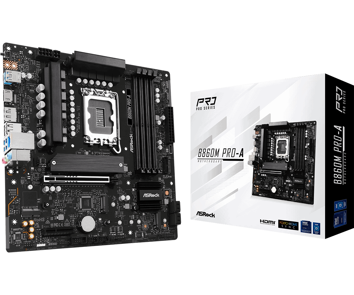 ASROCK B860M Pro-A LGA1851 DDR5 mATX MB (B860M PRO-A) thumbnail