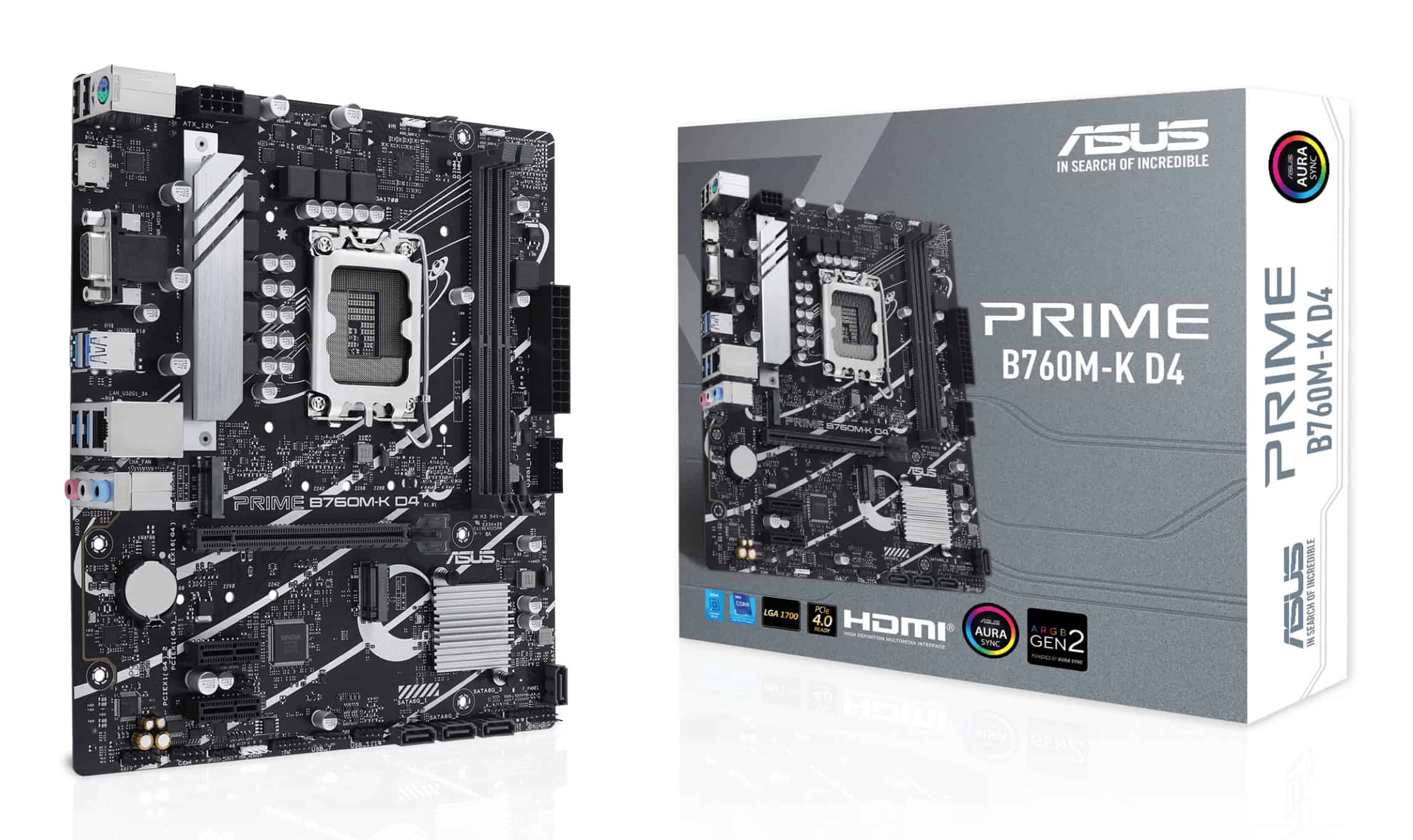 ASUS PRIME B760M-K D4 Intel B760 LGA 1700 micro ATX (PRIME B760M-K D4) thumbnail