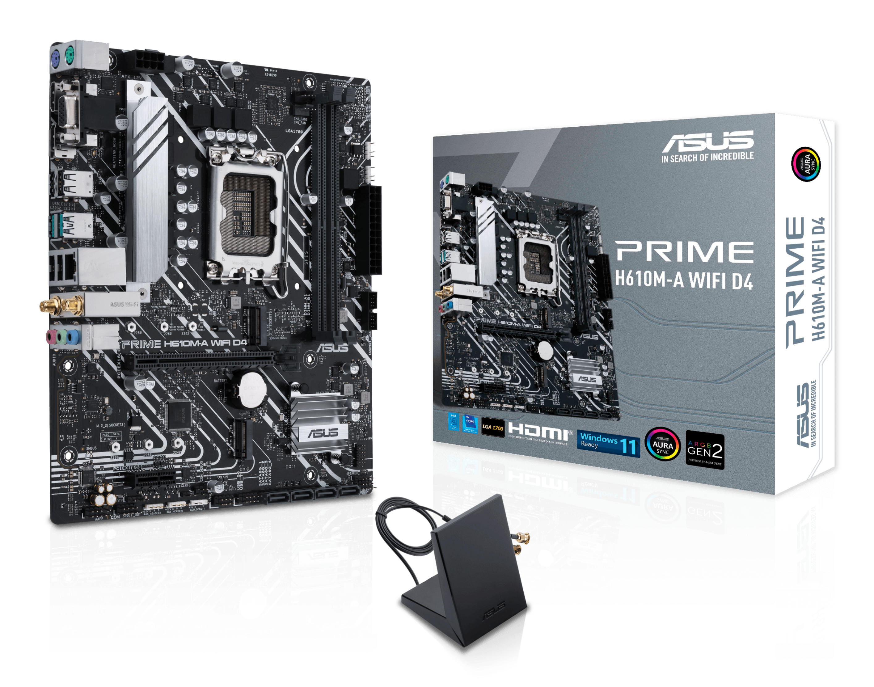 ASUS PRIME H610M-A WIFI D4 Intel H610 LGA 1700 micro ATX (PRIME H610M-A WIFI D4) thumbnail