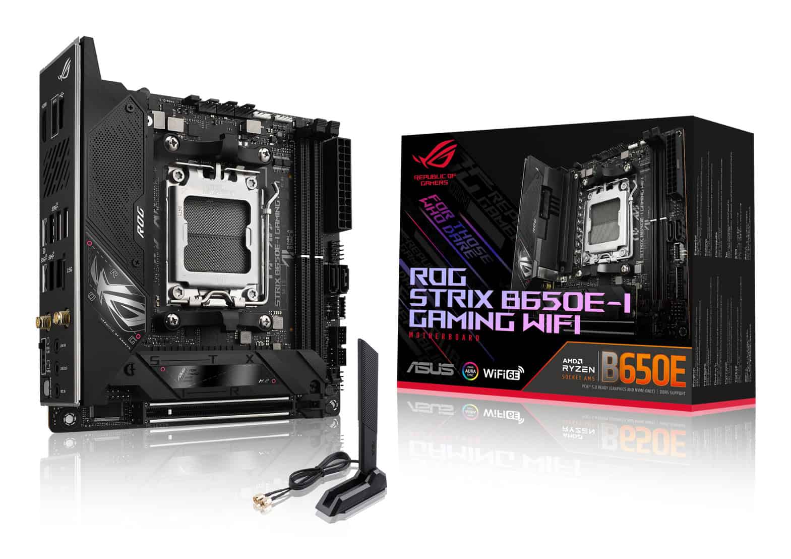 ASUS ROG STRIX B650E-I GAMING WIFI AMD B650 Socket AM5 mini ITX (ROG STRIX B650E-I GAMING WIFI) thumbnail