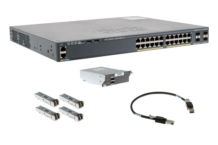 Cisco Cat. 2960 Plus 24 10/100 PoE + 2 T/SFP LAN Base (WS-C2960+24PC-L-R4) thumbnail