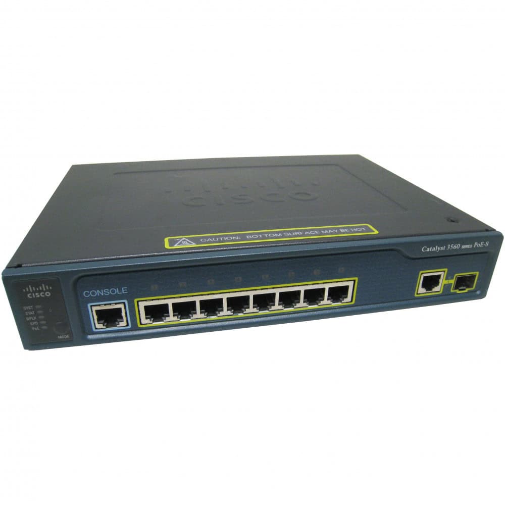 Cisco Catalyst 3560 Compact 8 10/100 PoE + 1 T/SFP IP B (WS-C3560-8PC-S-R4) thumbnail