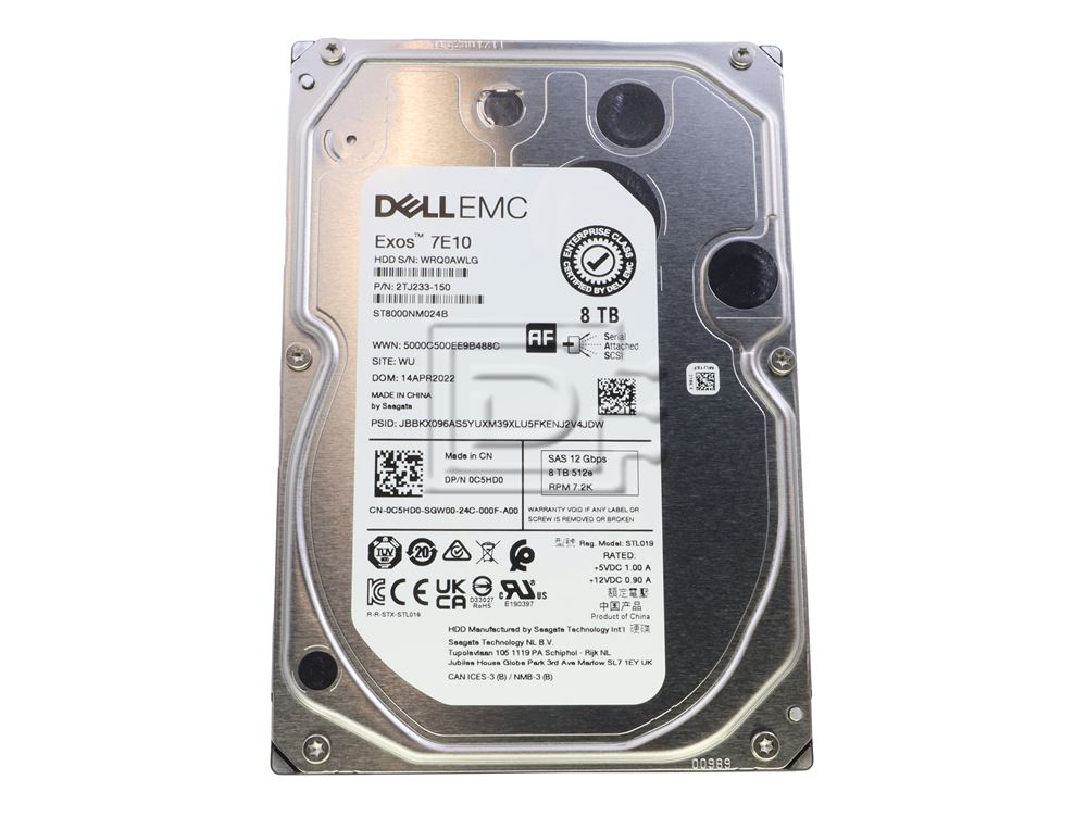 Dell 8TB 7.2K SAS HDD (C5HD0-RFB) thumbnail
