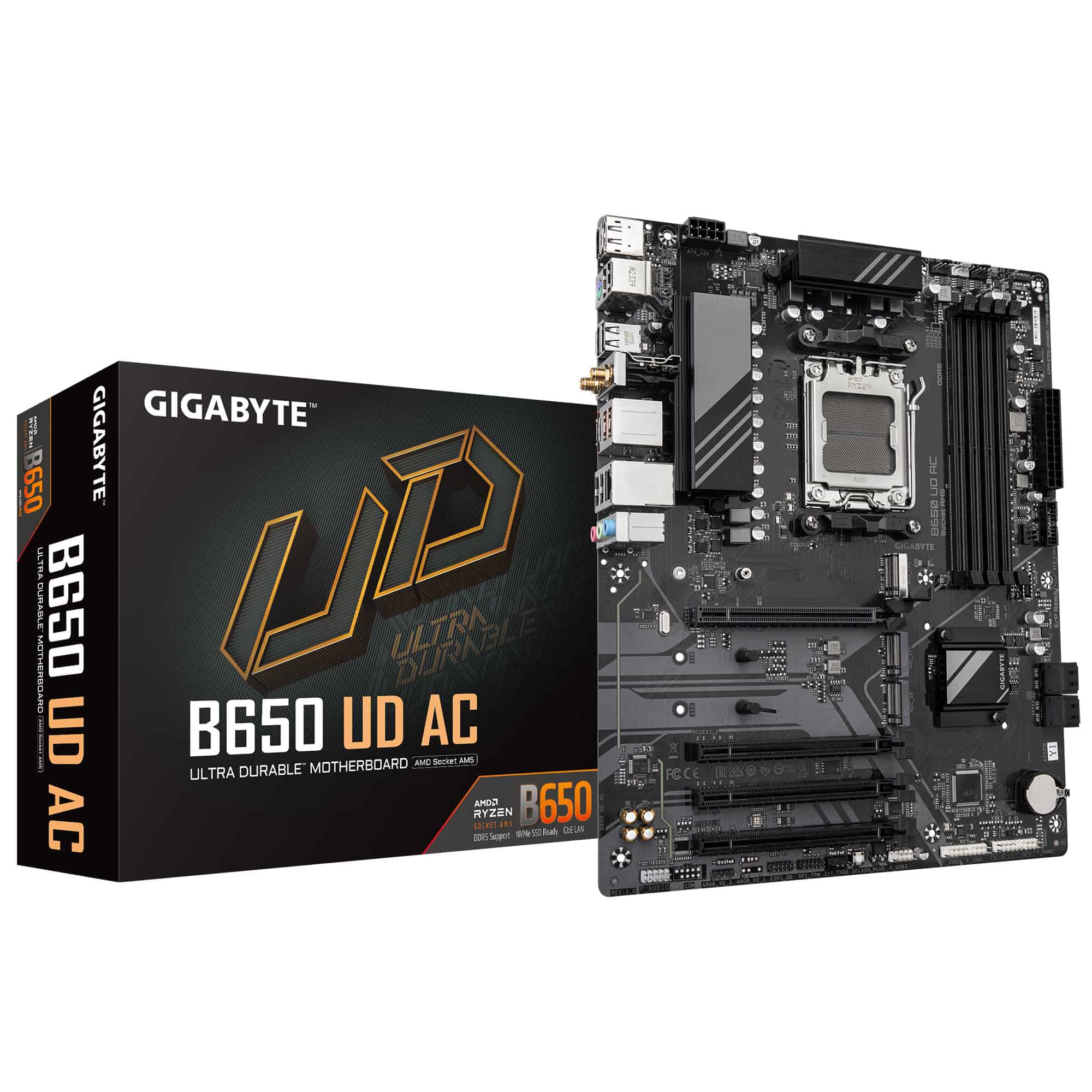 GIGABYTE B650 UD AC moederbord AMD B650 Socket AM5 ATX (B650 UD AC) thumbnail