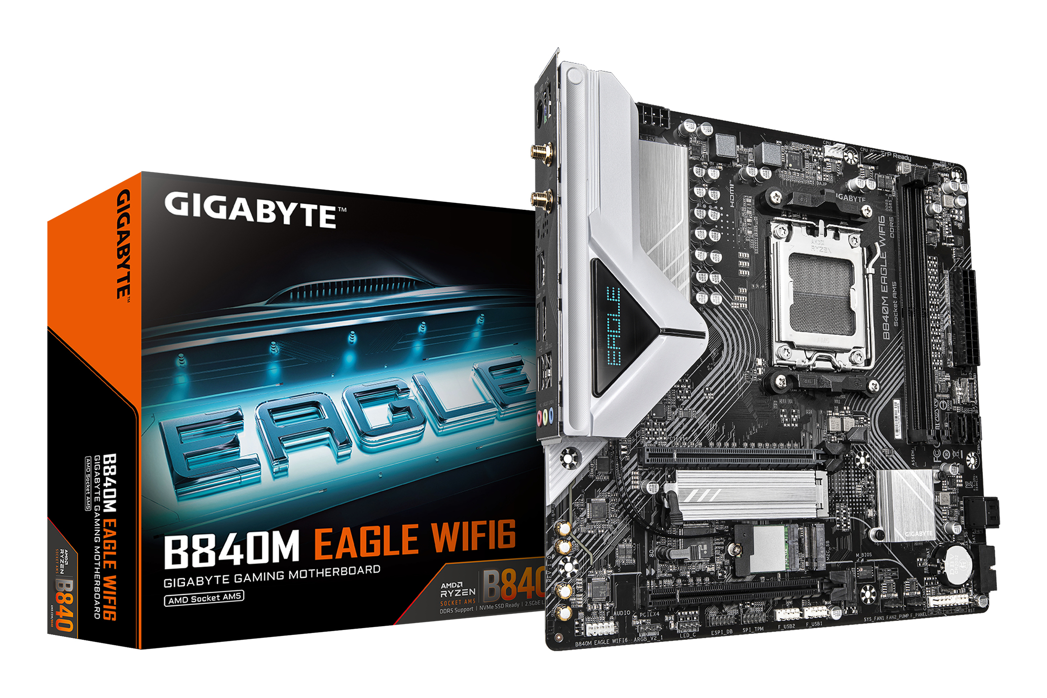GIGABYTE B840M EAGLE WIFI6 moederbord AMD B840 Socket AM5 micro ATX (B840M EAGLE WIFI6) thumbnail