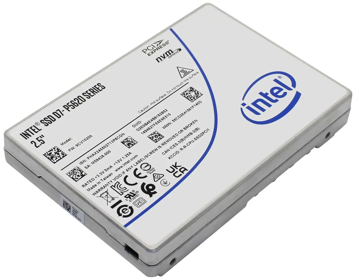 Intel Solidigm D7 Series D7-P5620 - SSD - 12.8 TB - interní - 2.5 - U.2 PCIe 4.0 x4 (NVMe) (SSDPF2KE128T1N1) thumbnail
