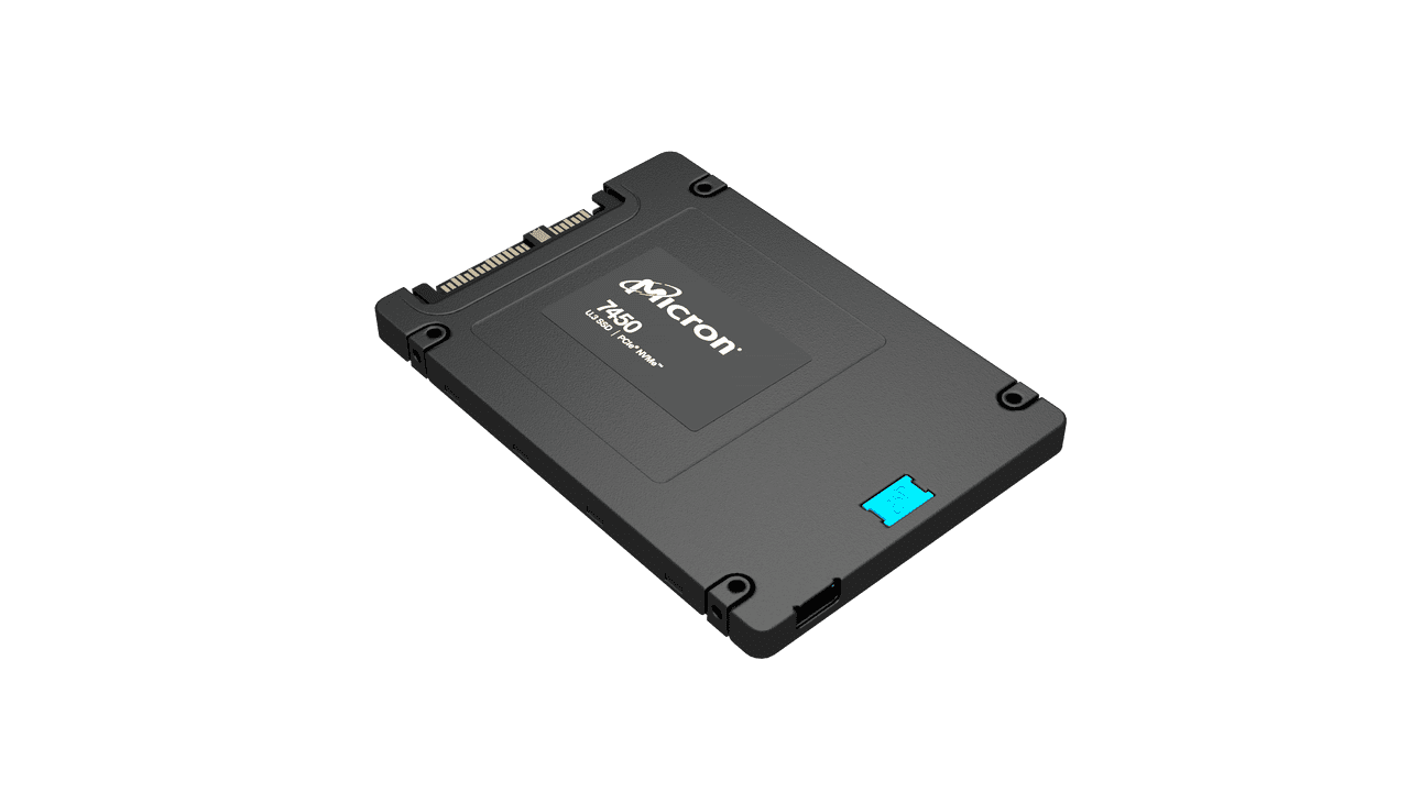Micron 7450 MAX - SSD - Enterprise - 1600 GB - interní - 2.5 - U.3 PCIe 4.0 (NVMe) - komp (MTFDKCB1T6TFS-1BC1ZABYYR) thumbnail