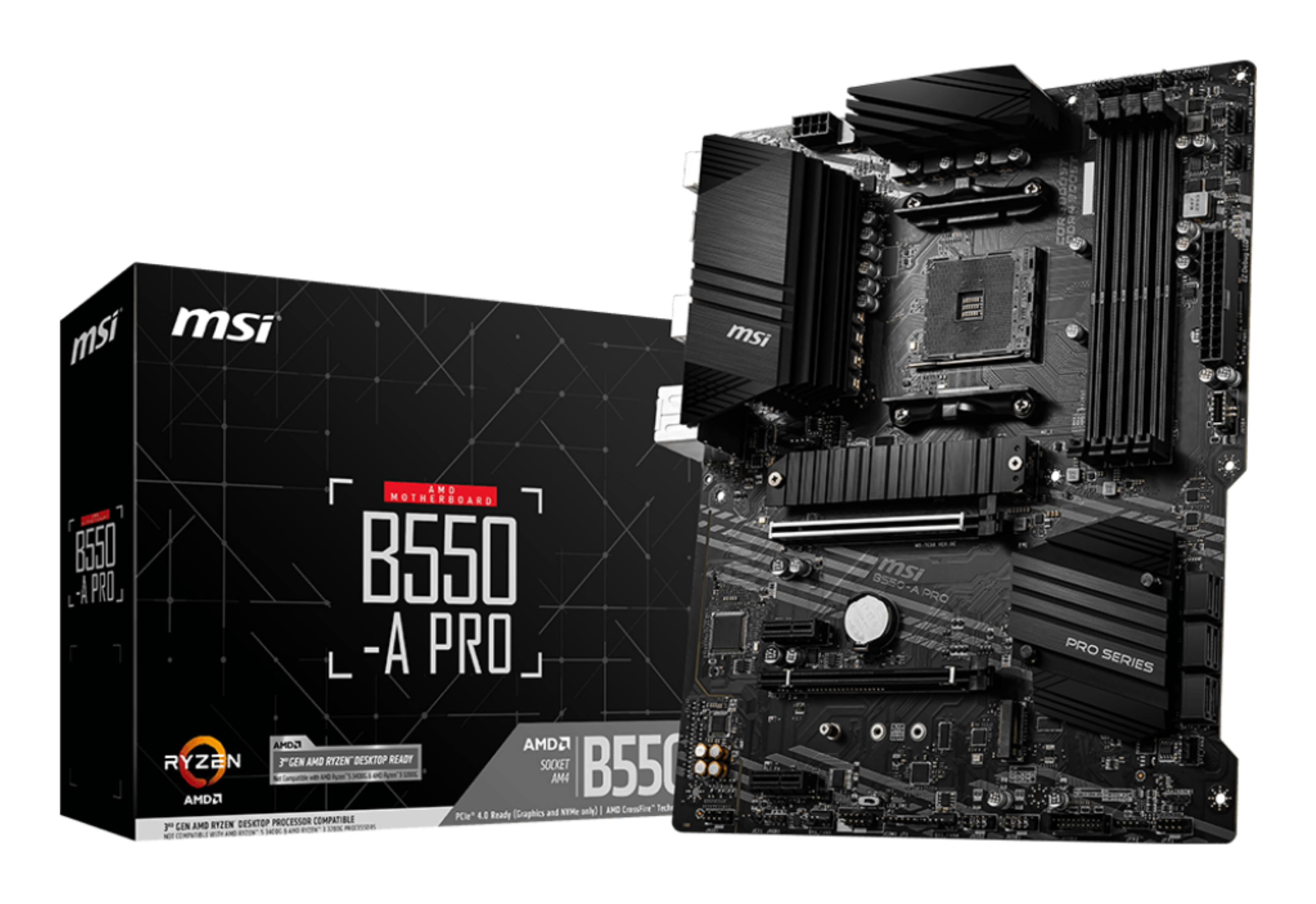 MSI B550-A PRO moederbord AMD B550 Socket AM4 ATX (B550-A PRO) thumbnail