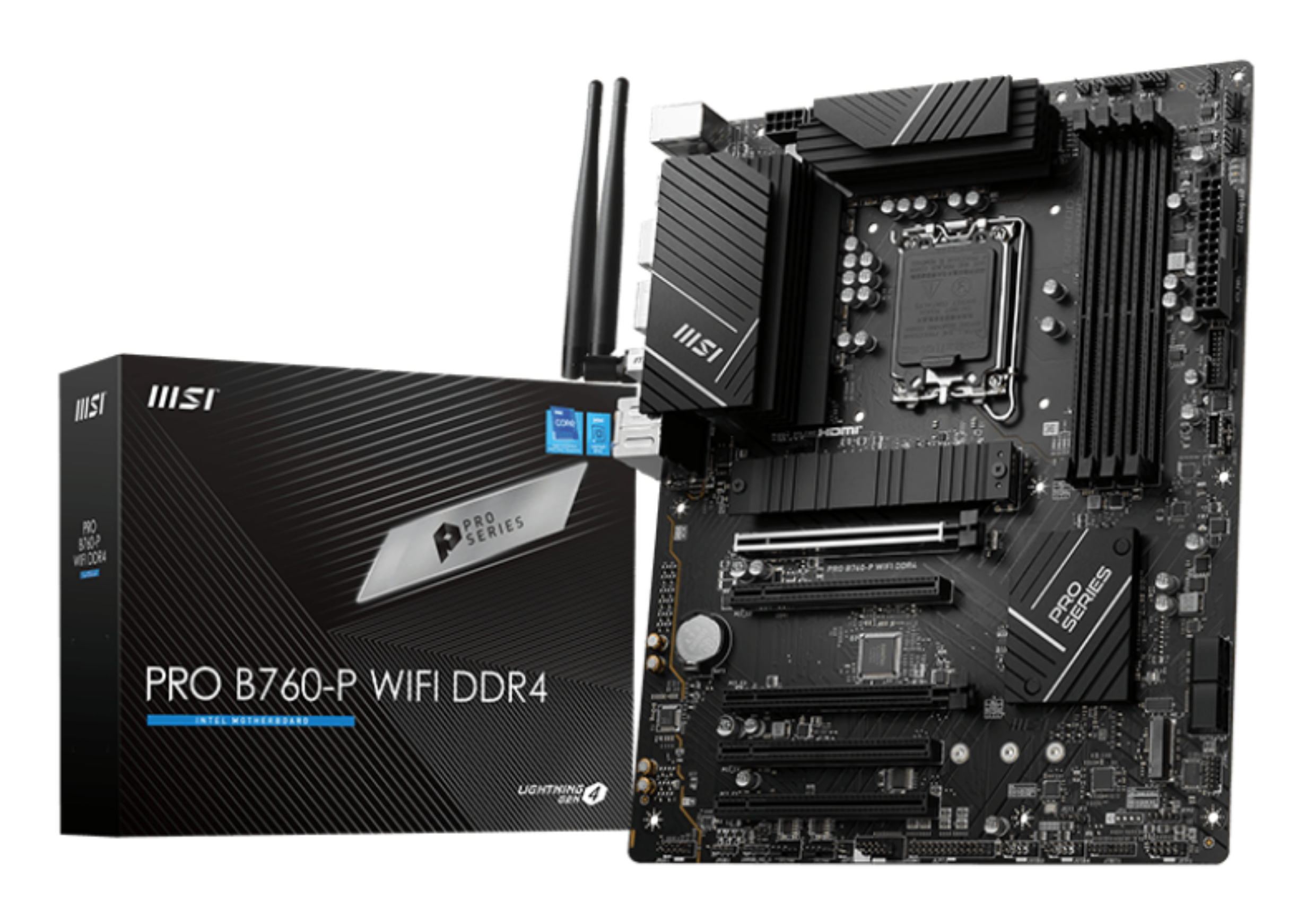 MSI PRO B760-P WIFI DDR4 moederbord LGA 1700 ATX (PRO B760-P WIFI DDR4) thumbnail