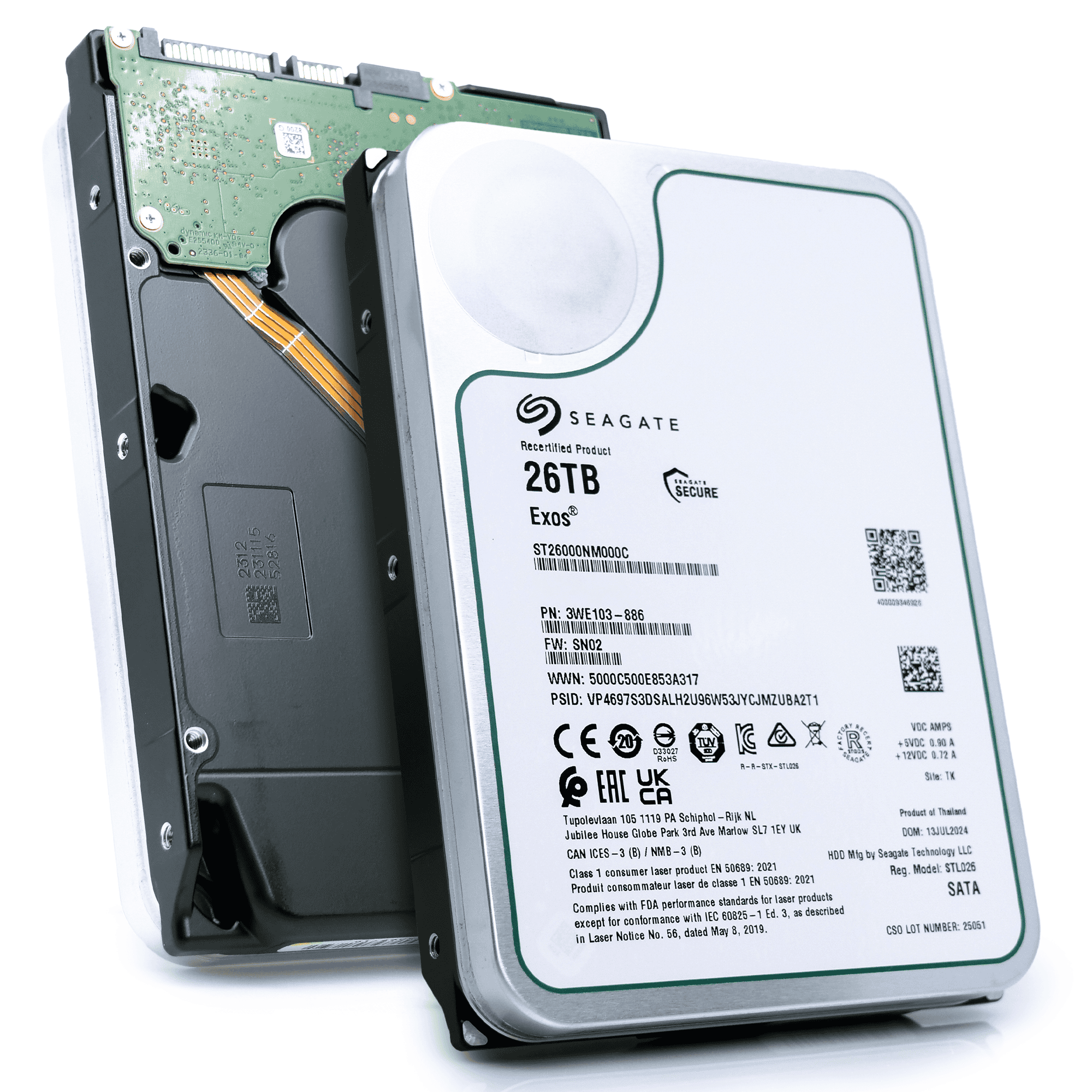 Seagate HD3.5 SATA3-Raid 26TB ST26000NM000C (Rec.) Recertified 12Month Warranty (ST26000NM000C-REC) thumbnail