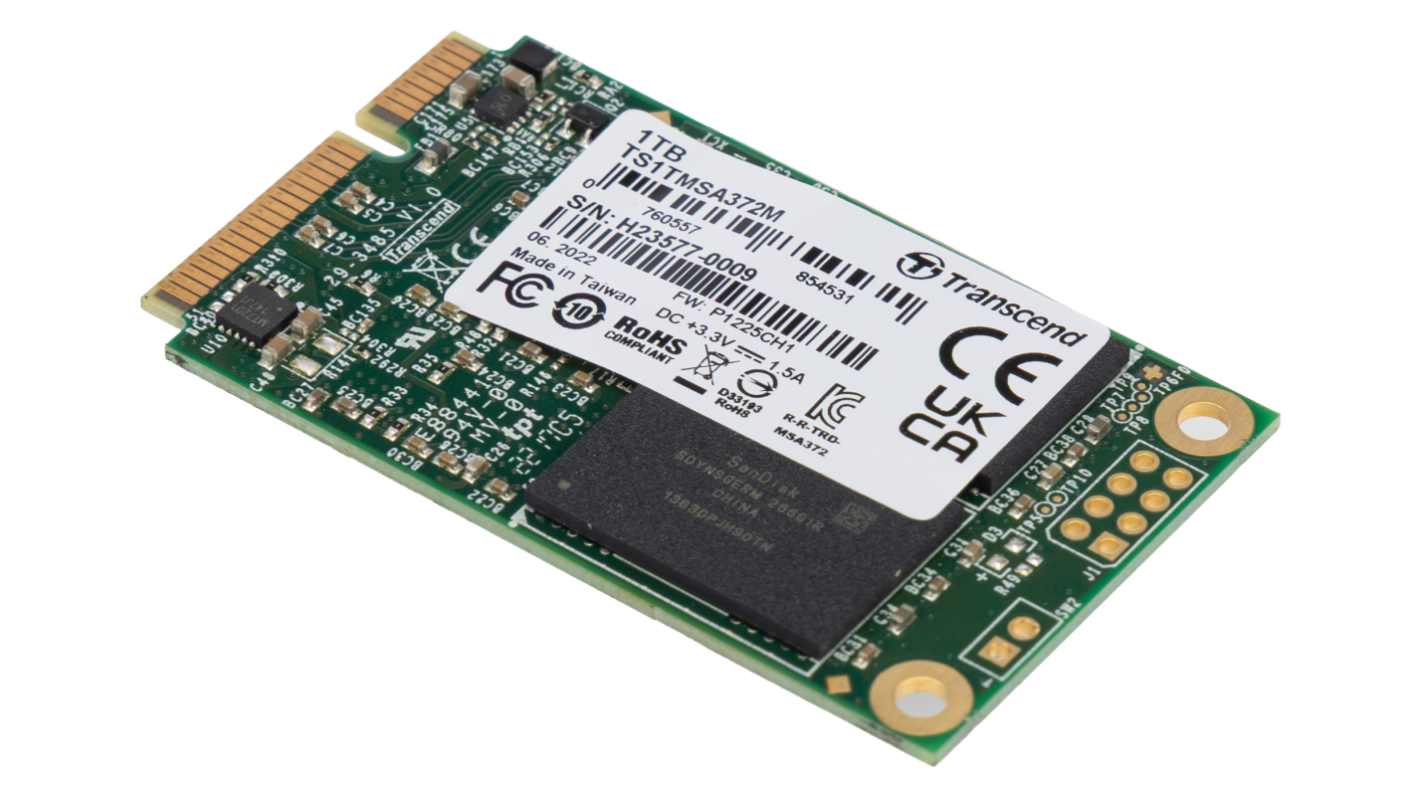 Transcend MSA372M - SSD - 1 TB - interní - mSATA - SATA 6Gb/s (TS1TMSA372M) thumbnail